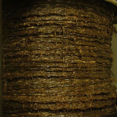 Restos de la piel de la aceituna